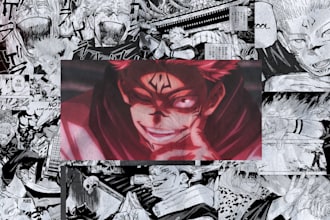 anime custom backgrounds, movie, as a collage