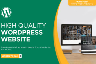 create wordpress website design and website development