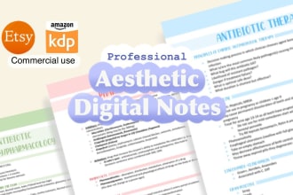 make aesthetic study notes from your document