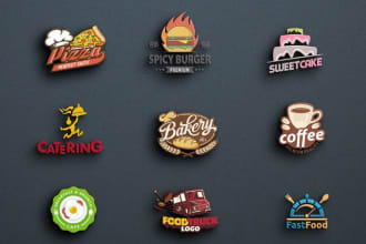 design food restaurant,pizza,bbq,cafe,coffee,bakery logo