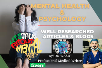 write mental health and psychology articles