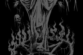 draw anything dark art, horror, black metal art illustration
