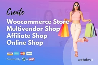 create woocommerce website, woocommerce store, online shop