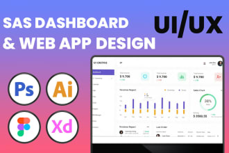 design dashboard, web app, saas, CRM and admin panel UI