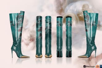 design luxurious womens boots with detailed techpack
