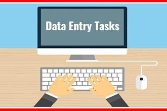 help you data entry related tasks