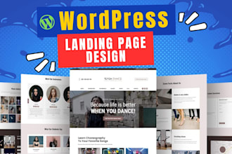 design responsive wordpress elementor landing page in 1 day