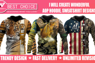 create wonderful aop hoodie, sweatshirt design