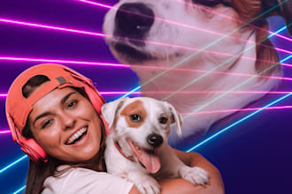 personalized lazer retro portrait