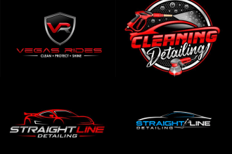 make luxury auto detailing and car wash logo design