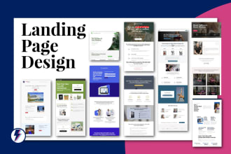 create a wordpress landing page or kajabi, clickfunnels