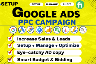 setup, optimize and audit your google ads adwords PPC campaign