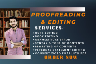 be your copy editor and expert proofreader