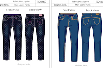 make clothing fashion tech pack design