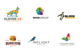 design origami, modern, polygonal or geometric logo