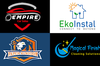 do modern timeless logo design with art text