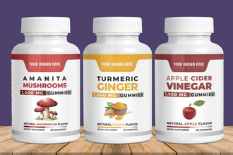do a custom minimalist product label design and supplement label
