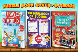 create puzzle books for amazon KDP sudoku, word search, crossword and more