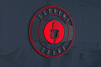 design music, band, dj, studio record, radio, and tv logo