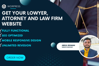 design lawyer website attorney website and law firm website in wordpress