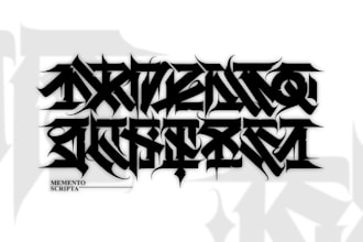 create calligraffiti dark lettering or graffiti calligraphy