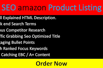 write killer ebc aplus amazon listing SEO optimized
