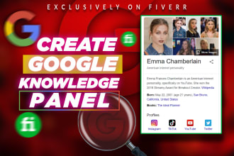 create a google knowledge panel or graph for anyone