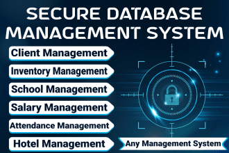 design and develop database management system, cms, erp, CRM