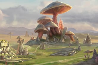 make a landscape digital painting