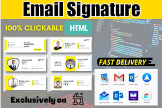 design clickable custom HTML email signature
