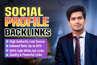 create 200 high quality SEO profile backlinks pr9