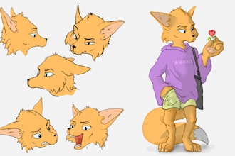 draw furry cute characters