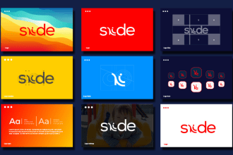 design modern company logo with premium corporate identity and brand style guide