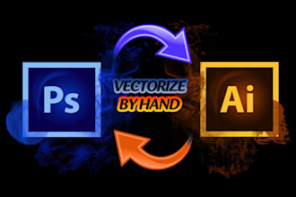 vectorize manually, recreate image, redraw logo