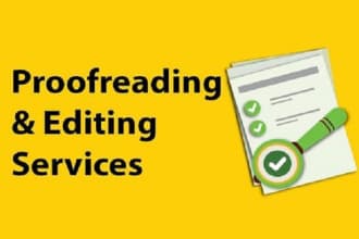 proofread and copy edit any article or text
