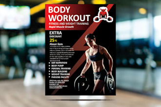 design modern events,sports,fitness,gym,football,boxing flyer for you