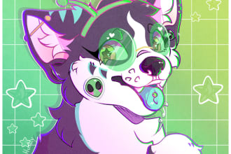 draw your furry character, fursona in my art style