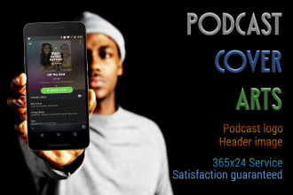 design professional podcast cover art and podcast logo