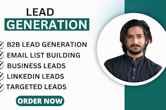 do targeted email list building, linkedin leads using sales navigator