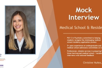 conduct a medical school, residency mock interview