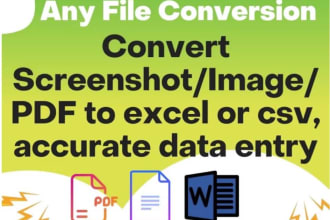 convert scanned PDF to excel, CSV or google sheet