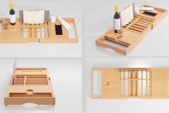 make photorealistic 3d design for your furniture product