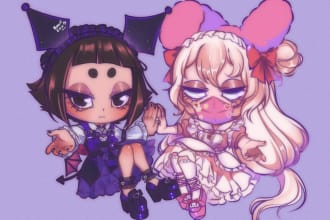 draw cute chibi art for you
