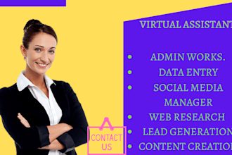 be your virtual assistant for web research and data entry