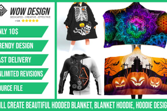 create beautiful hooded blanket, blanket hoodie designs