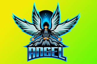 design outstanding angle logo with express deliver