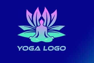 design creative yoga logo for your business