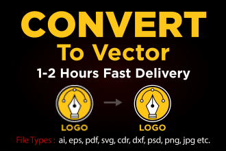 vectorize images, recreate logo, vector tracing, convert image to vector