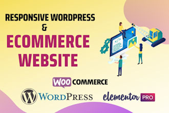 do wordpress website design and ecommerce website using woocommerce