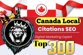 do 300 canada local citations and directory submission